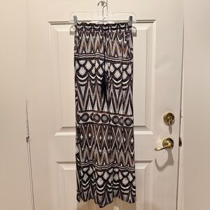 H&M Geometric Pattern Maxi Skirt - Black, White, Brown, Purple